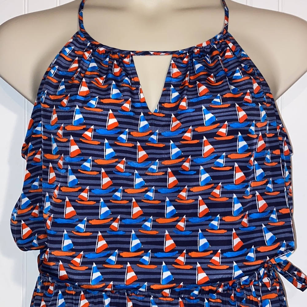 41 Hawthorn Nautical sailboat printed spring summer lightweight dress XL - Picture 6 of 11